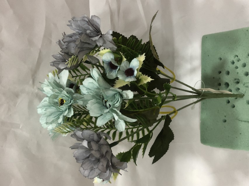 Flor mini xxcm Color Azul/Verde