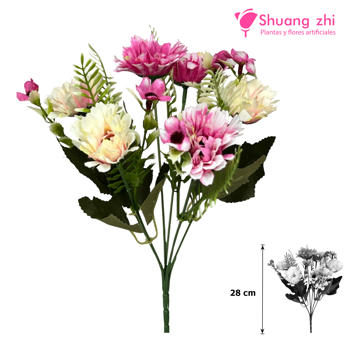 Flor mini 28CM Color Rosa Beige
