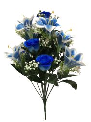 Flor ramo 14/ZHUHE Azul