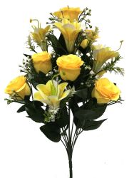 Flor ramo 14/ZHUHE Amarillo