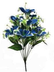 Flor ramo 9/XIAOBAIHE Azul
