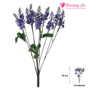 Lavanda Mini Lila 32CM 10 Cabezas