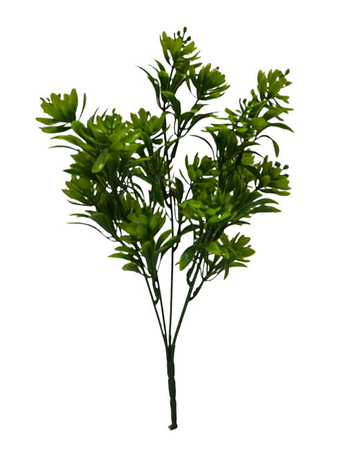 Rama Hoja verde 35CM 7 Ramas Color Verde
