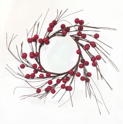 Corona Ø30CM Pino y Acebo