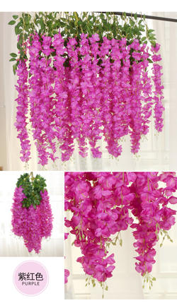 Rama de Flores Colgante Wisteria XXCM Color Lila