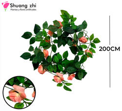 Tira de Flores 200CM color Salmon