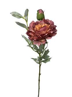 Flor larga 66CM PEONIA 2 Cabezas Color Oto?al