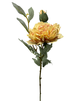 Flor larga 66CM PEONIA 2 Cabezas Color Salmon