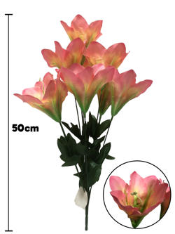 Ramo Santos 50CM Rosa 9 Cabezas