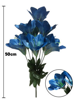 Ramo Santos 50CM Azul 9 Cabezas