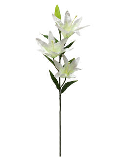 Flor larga Lirio 105CM 3 Cabezas Blanco