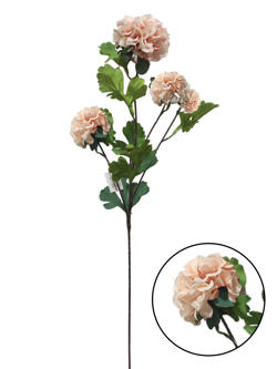 Flor larga Hortensia 74CM 4 Cabezas Rosa