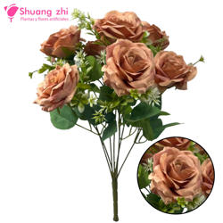 Flor ramo santos 44cm 7 cabezas Salmon
