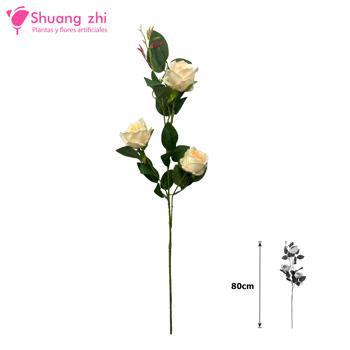 Flor largo 80cm Rosa Color Beige