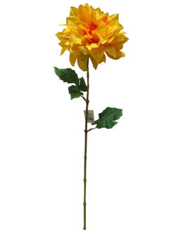 Flor larga Dalia 62CM Amarillo