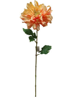 Flor larga Dalia 62CM Salmon