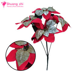 Flor pascua Rojo 55CM 5 Ramas