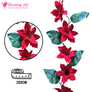 Guirnalda de Flor de Pascua 200cm largo
