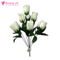 Flor santo ramo 45cm 9 Cabezas Color Beige