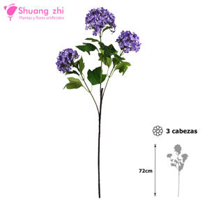 Flor Largo Hortensia Vara 72CM Color Lila