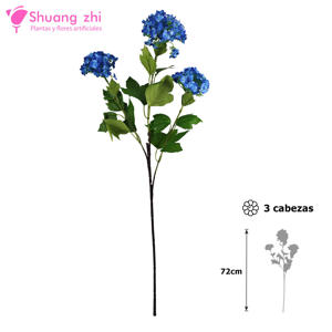 Flor Largo Hortensia Vara 72CM Color Azul