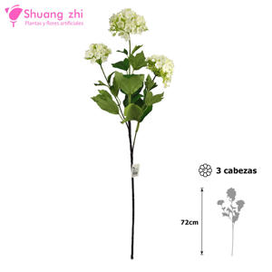 Flor Largo Hortensia Vara 72CM Color Blanco