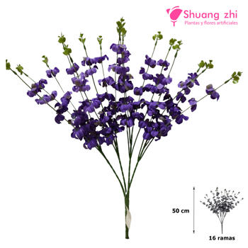 Ramo Flor del Jacinto 50CM 16 Ramas Color Lila