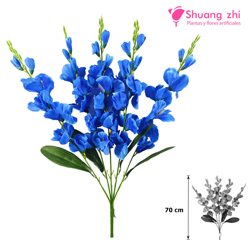 Rama Gladiolo 70CM Color Azul