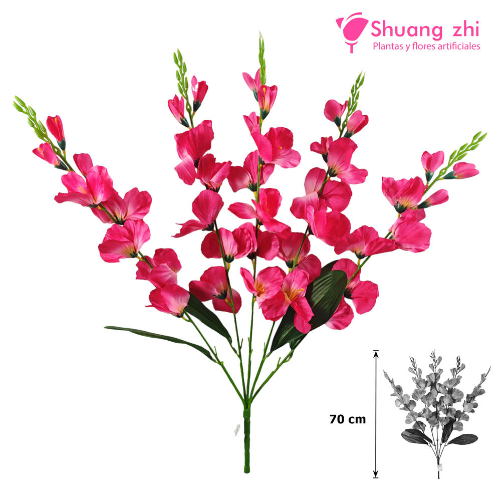 Rama Gladiolo 70CM Color Fucsia