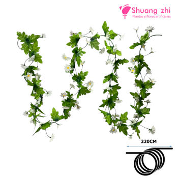 Tira de Flores margarita 220CM Color Blanco