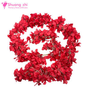 Tira de Flores 170CM Flor Cerezo Color Rojo