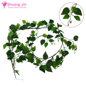 Tira de Hojas verde 180CM largo Tacto realista