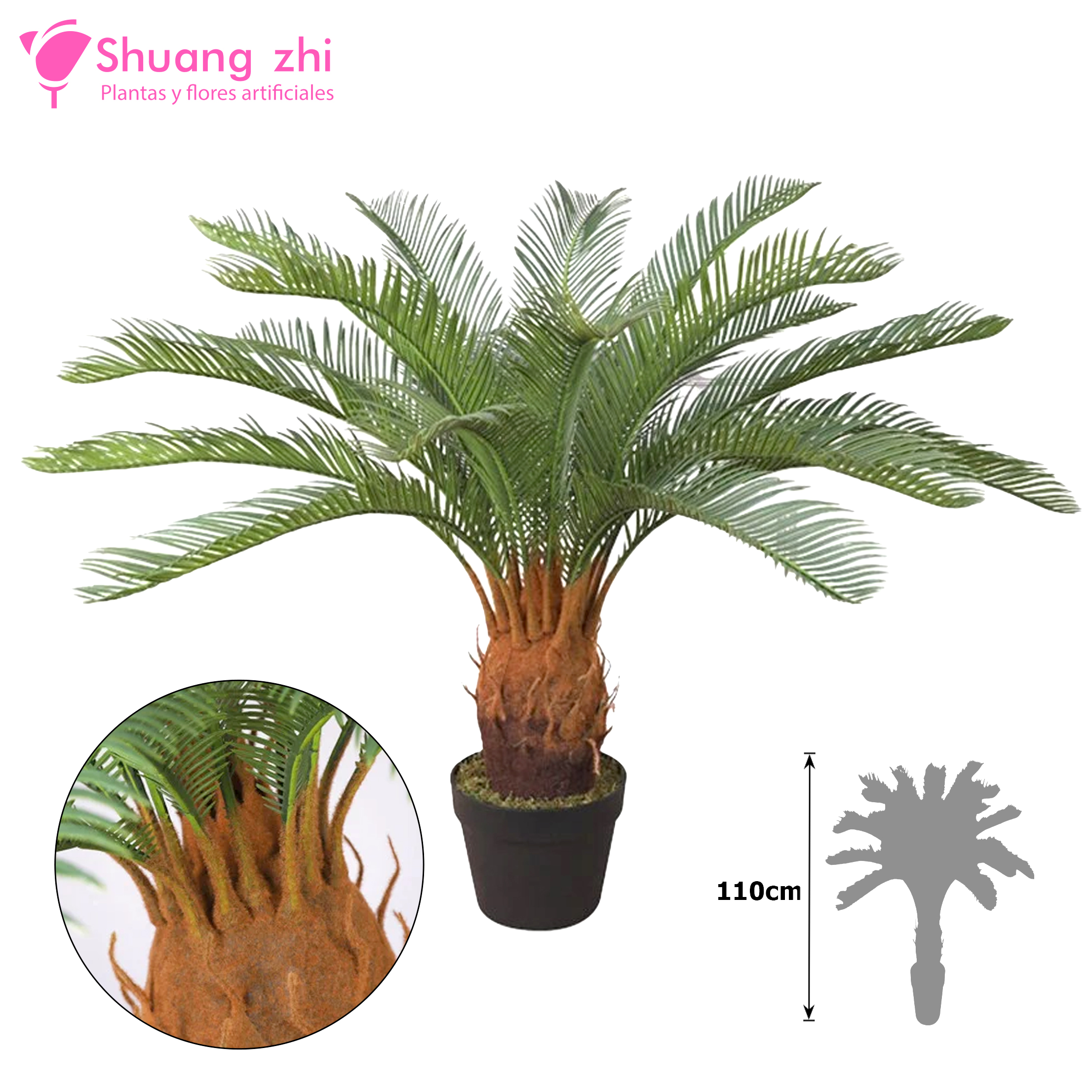 Palmera artificial 110CM Realista Material alta Calidad