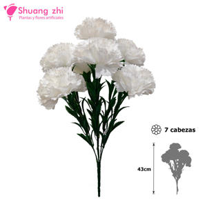 Ramo Santos Clavel 43CM Color Blanco