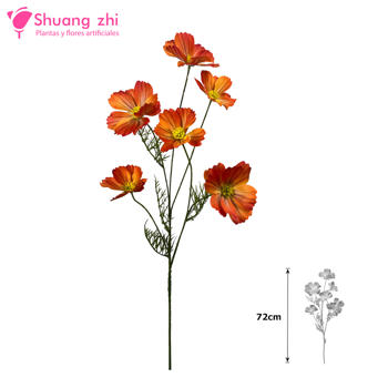 Flor Largo Cosmos 72CM Color Naranja