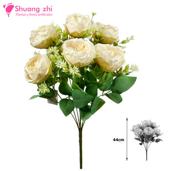 Ramo Peonia 45CM 7 Cabezas Color Beige