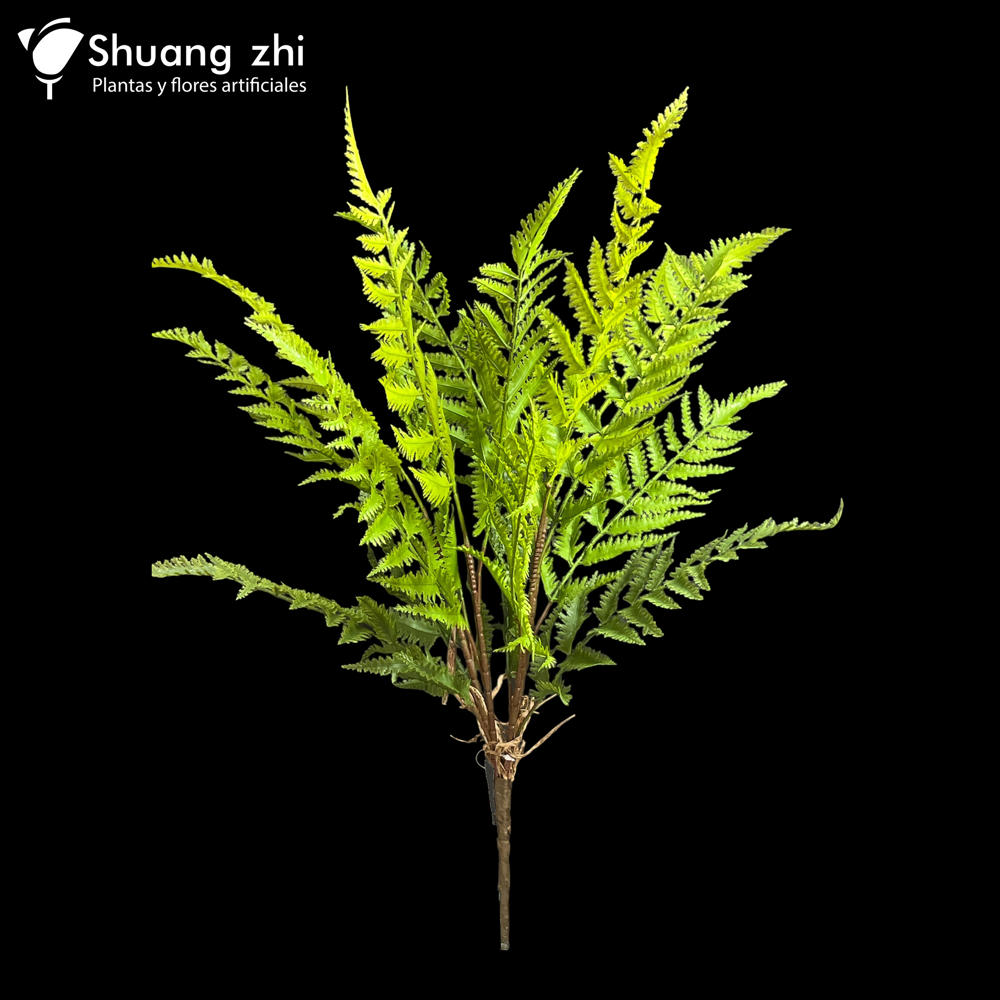 Rama Hoja Verde 57CM tacto realista