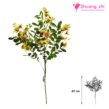 Flor larga margaritas 67CM Color Amarillo