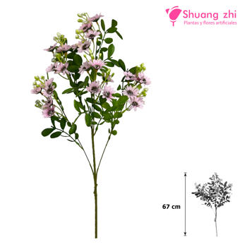 Flor larga margaritas 67CM Color Rosa Fuerte