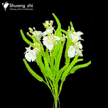 Flor mini Rama 37CM Color blanco