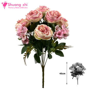 Ramo Peonia 45CM 9 Cabezas Color Rosa