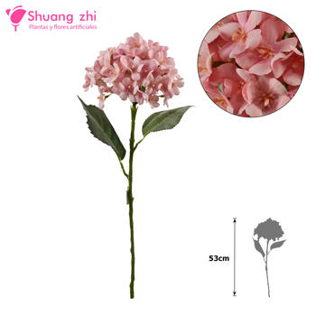 Flor Largo Hortensia 53cm Color Rosa