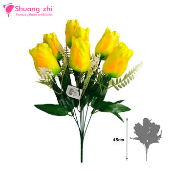 Ramo santos Tulipan 45cm 7 cabezas Color Amarillo