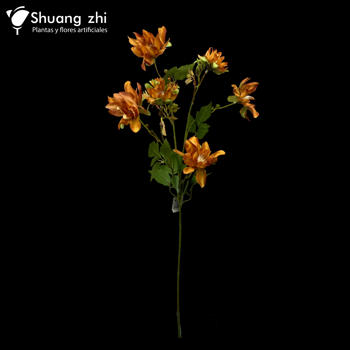 Flor Largo Peonia 75CM Color Naranja
