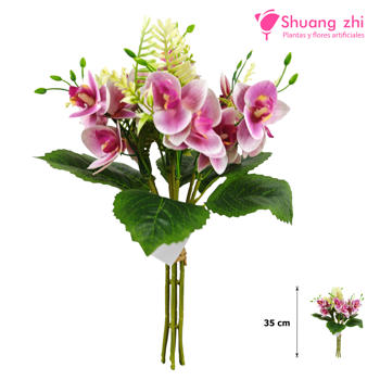 Ramillete de Flores Tacto realista 35CM Lila