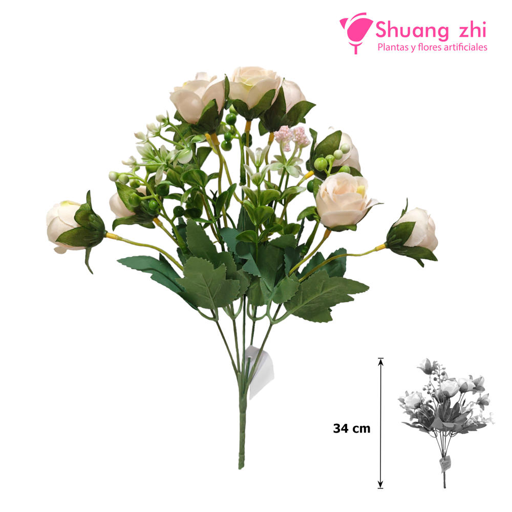 Flor mini Ref 332 34CM Color Rosa