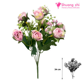 Flor mini Ref 332 34CM Color Rosa