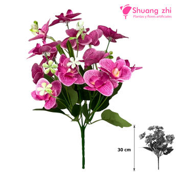 Flor mini Orquídea 30CM Color Fucsia