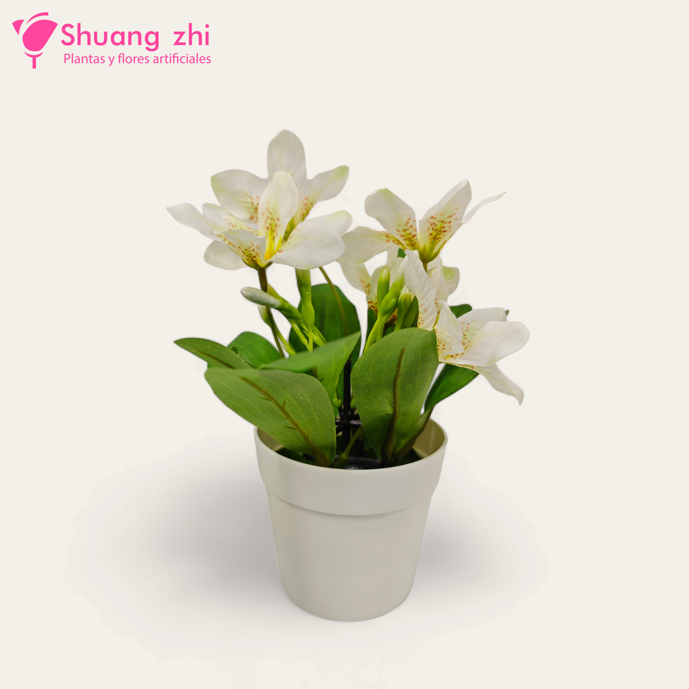 Flor mini maceta 20CM Color Blanco