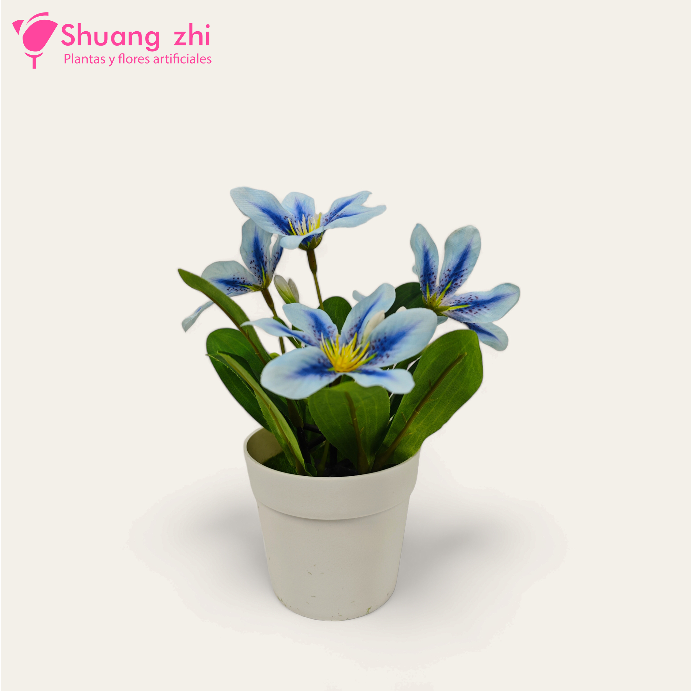Flor mini maceta 20CM Color Azul